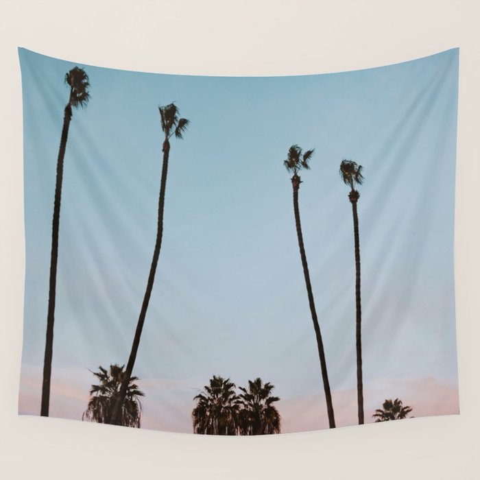 palm trees sunset vi  Wall Tapestry Gallery Image 1