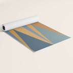 Geometric Triangles IX Blue and Orange Yoga Mat Gallery Image 2