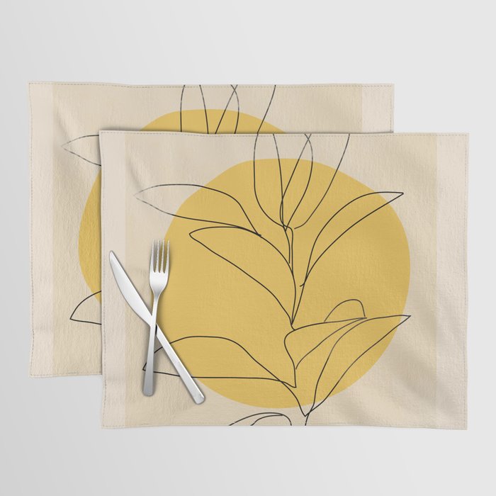 Abstract Art /Minimal Plant 3/2 Placemat Gallery Image 1