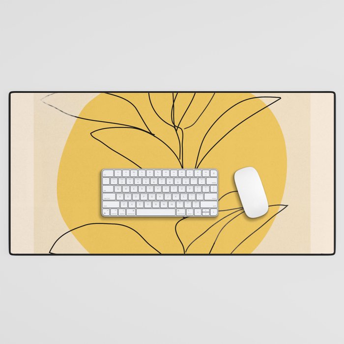 Abstract Art /Minimal Plant 3/2 Desk Mat Gallery Image 1