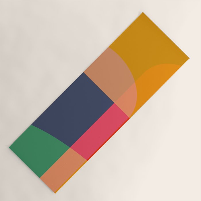 Mid Mod Color Block Yoga Mat Gallery Image 1