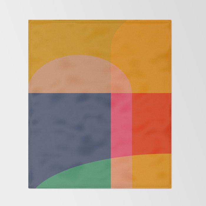 Mid Mod Color Block Throw Blanket Gallery Image 2