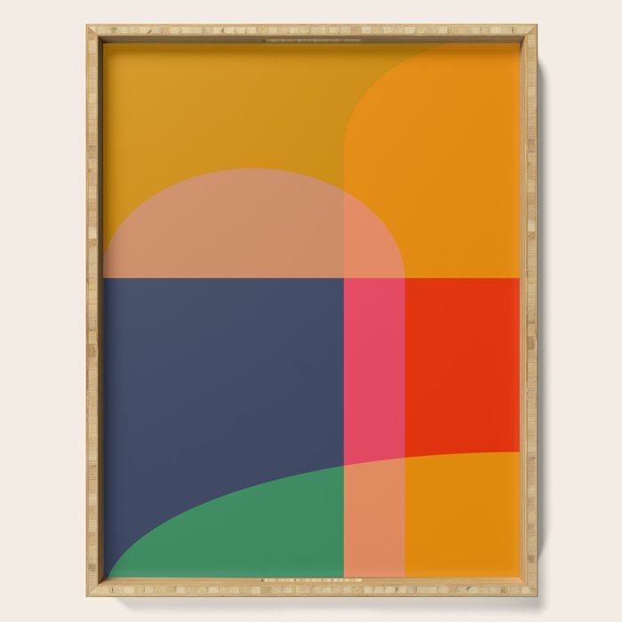 Mid Mod Color Block Serving Tray Gallery Image 1