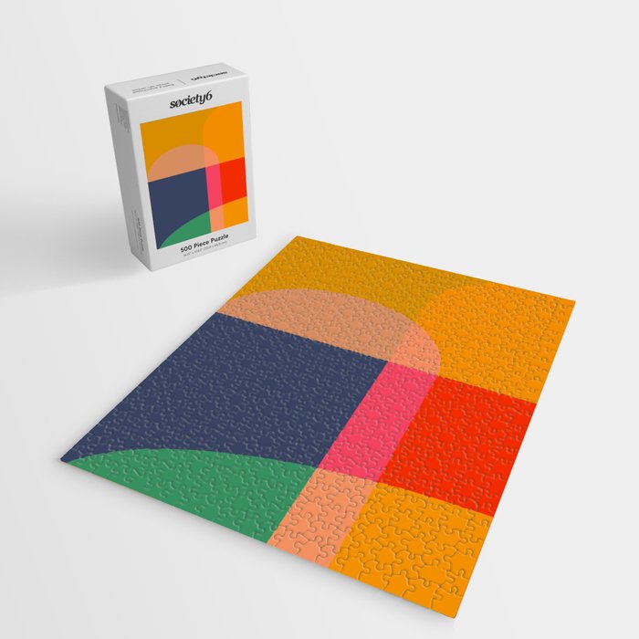 Mid Mod Color Block Jigsaw Puzzle Gallery Image 2