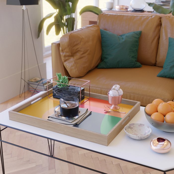 Mid Mod Color Block Serving Tray Gallery Image 2