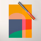 Mid Mod Color Block Wrapping Paper Gallery Image 1