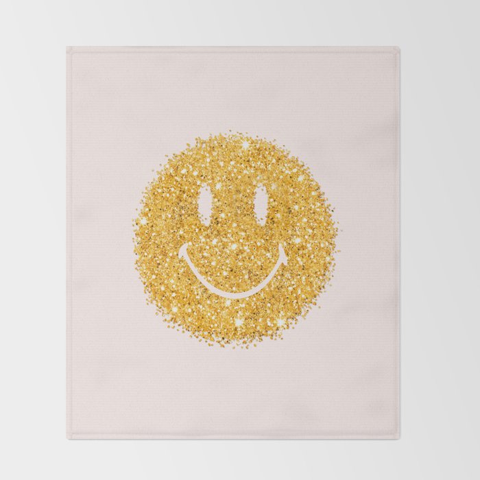 Happy Glitter Throw Blanket Gallery Image 2