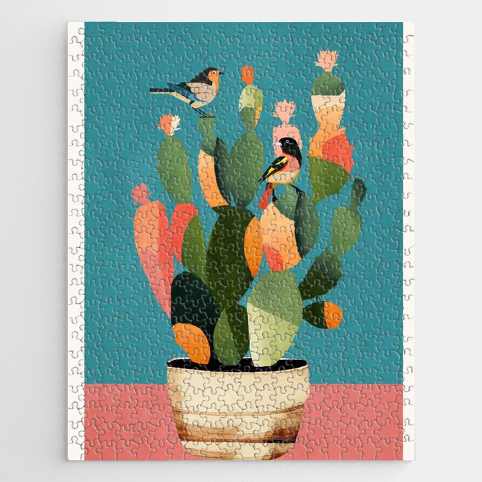 Cactus and  Birds 2 Jigsaw Puzzle Gallery Image 1