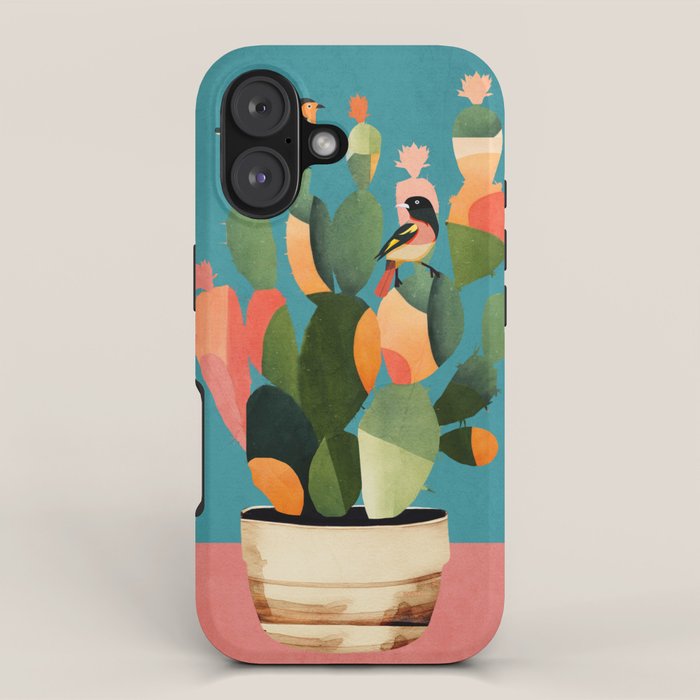 Cactus and  Birds 2 iPhone Case Gallery Image 1