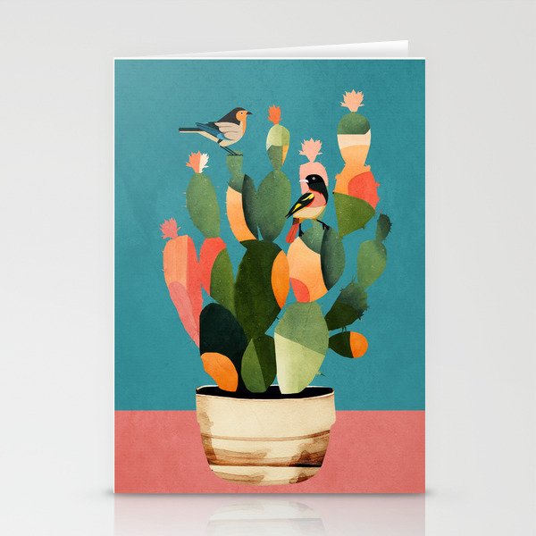 Cactus and  Birds 2 Stationery Card Gallery Image 2