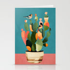Cactus and  Birds 2 Stationery Card Gallery Image 2