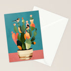 Cactus and  Birds 2 Stationery Card Gallery Image 2