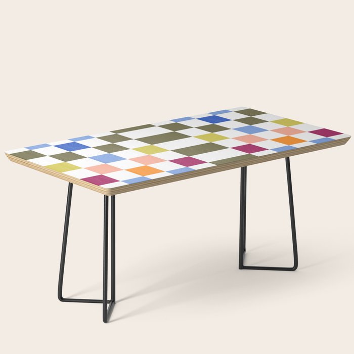 Colorful Mod Checkerboard Coffee Table Gallery Image 1