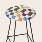 Colorful Mod Checkerboard Stool Gallery Image 2