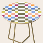 Colorful Mod Checkerboard Side Table Gallery Image 2