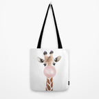 Bubble gum giraffe Tote Bag Gallery Image 2