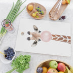 Bubble gum giraffe Cutting Board Gallery Image 2
