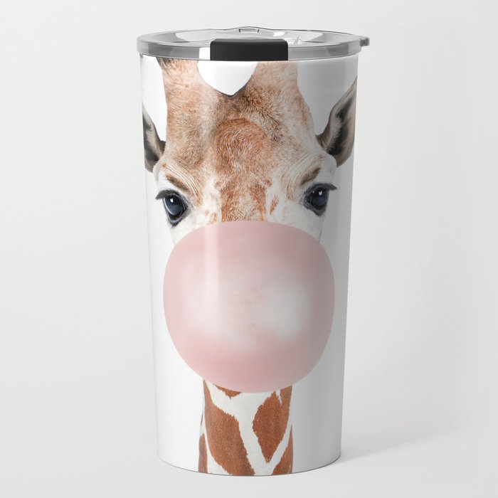 Bubble gum giraffe Travel Mug Gallery Image 1