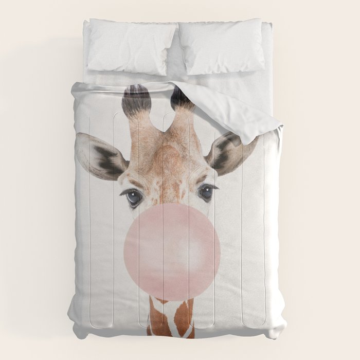 Bubble gum giraffe Comforter Gallery Image 6