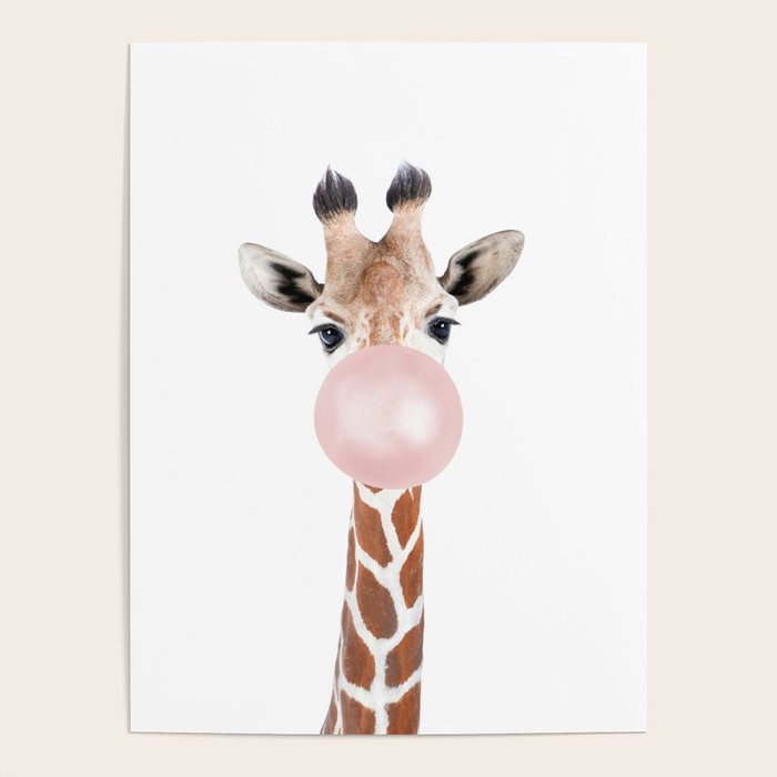Bubble gum giraffe Poster Gallery Image 1