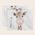 Bubble gum giraffe Placemat Gallery Image 1