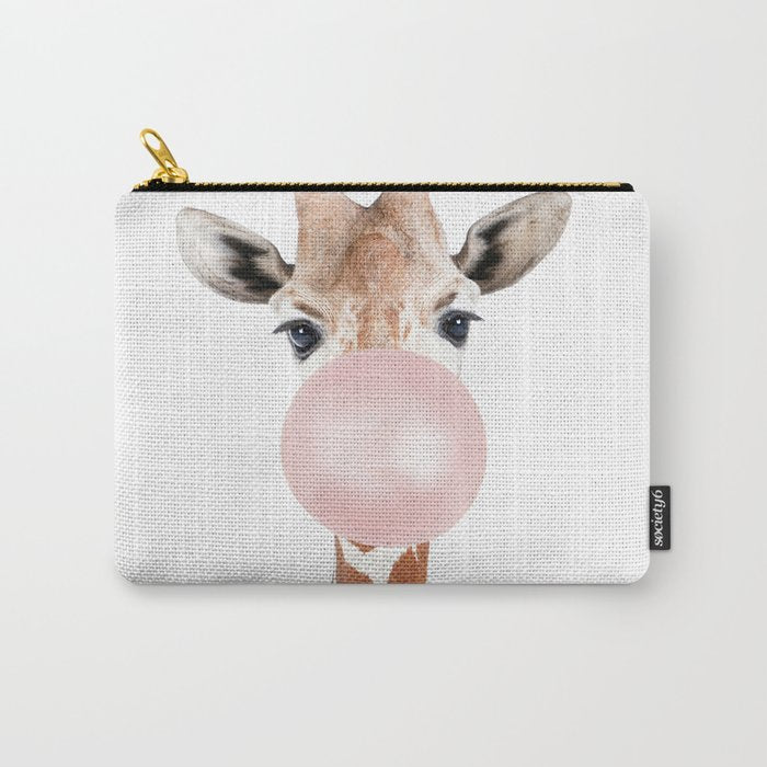 Bubble gum giraffe Carry All Pouch Gallery Image 1