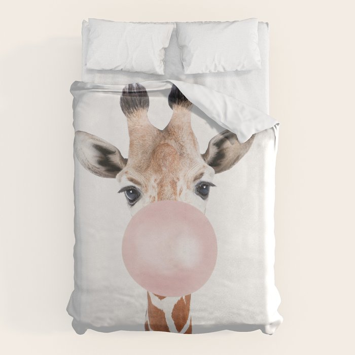 Bubble gum giraffe Duvet Cover Gallery Image 6