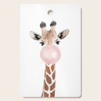 Bubble gum giraffe Cutting Board Gallery Image 1