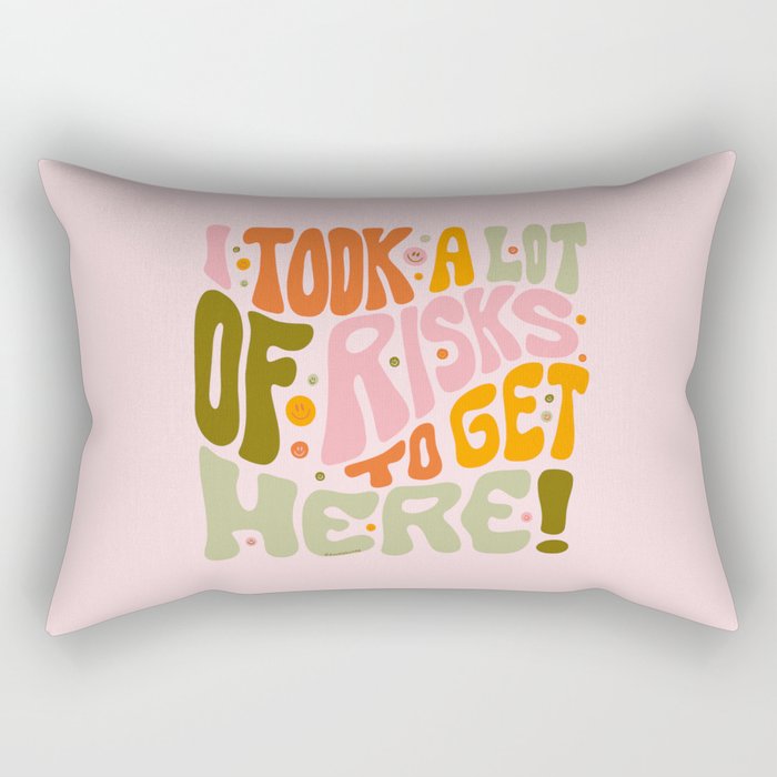 Took A Lot of Risks Rectangular Pillow Gallery Image 2