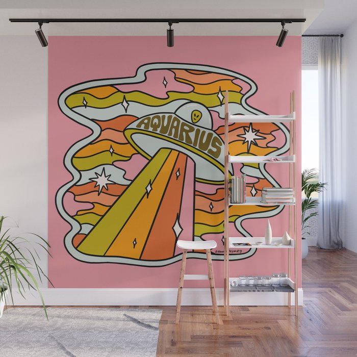 Aquarius UFO Wall Mural Gallery Image 1