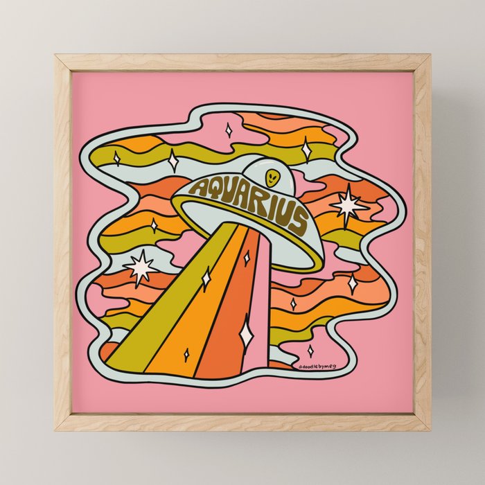 Aquarius UFO Mini Art Print Gallery Image 1
