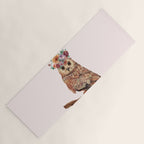 Owl with Flowers Yoga Mat Gallery Image 1