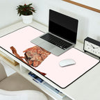Owl with Flowers Desk Mat Gallery Image 2