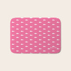Tiny Submarines - Bright Pink Bath Mat Gallery Image 1