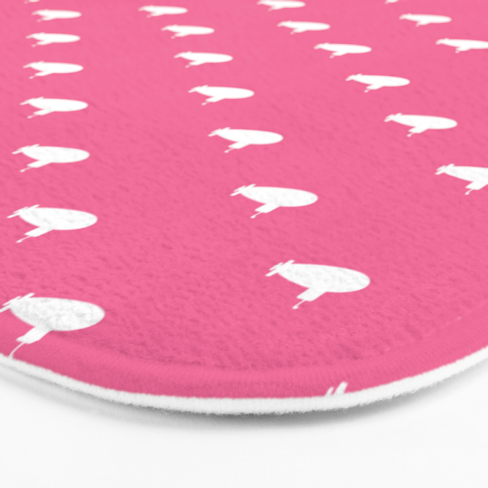 Tiny Submarines - Bright Pink Bath Mat Gallery Image 3