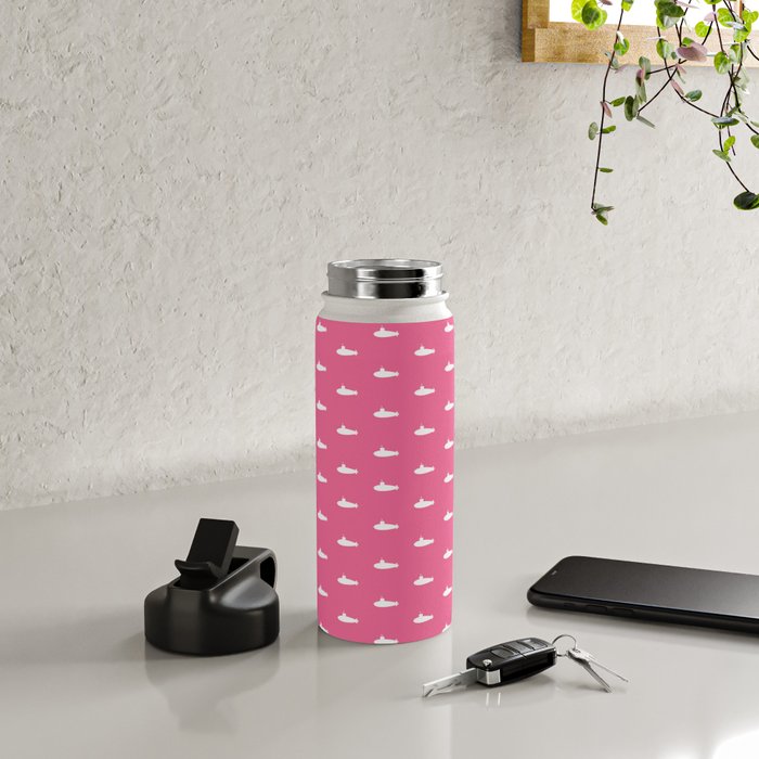 Tiny Submarines - Bright Pink Water Bottle Gallery Image 4
