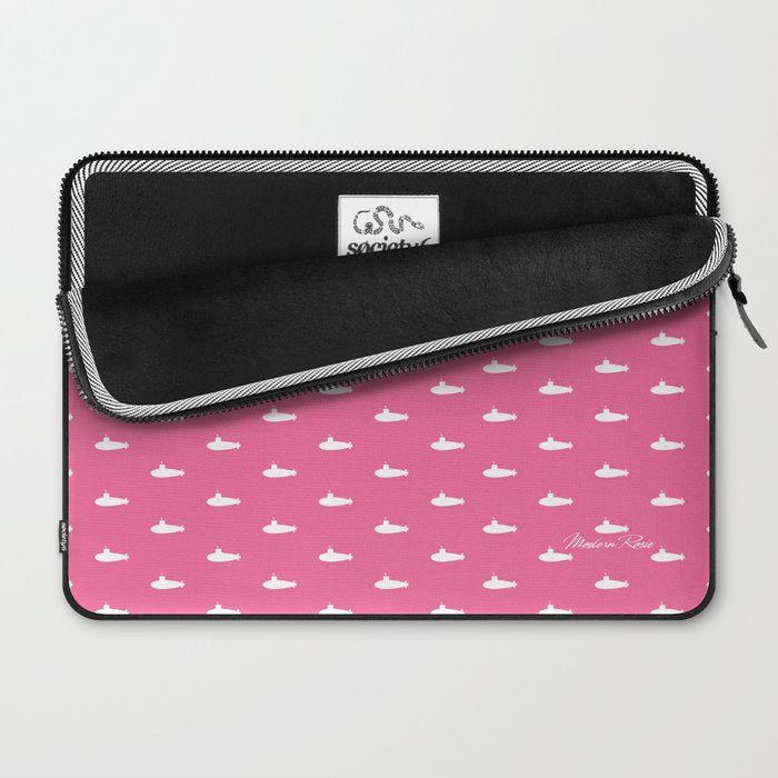 Tiny Submarines - Bright Pink Laptop Sleeve Gallery Image 2