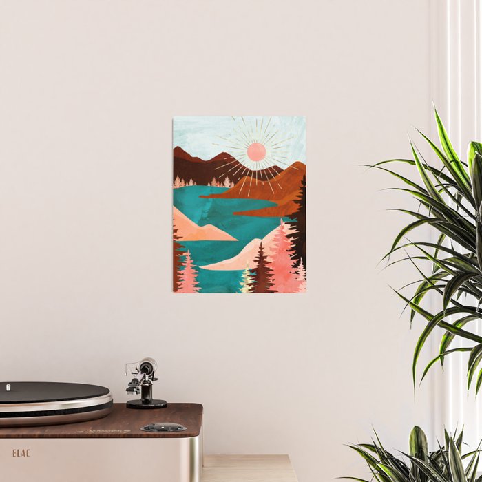 Retro Lake Poster Gallery Image 2
