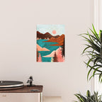 Retro Lake Poster Gallery Image 2