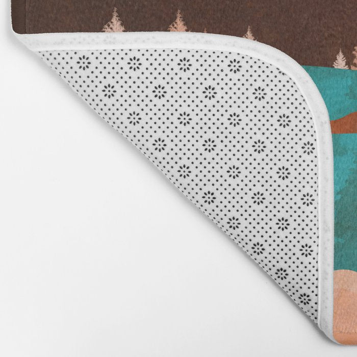 Retro Lake Bath Mat Gallery Image 2