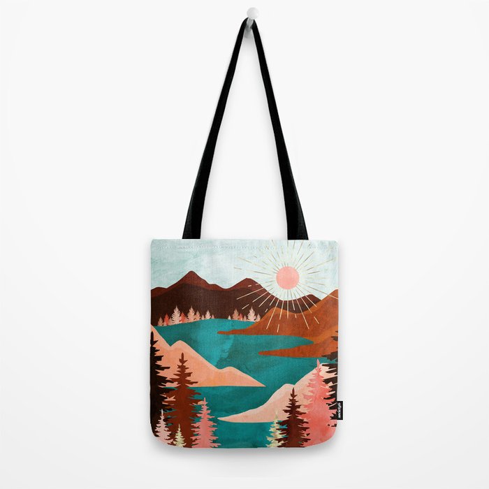 Retro Lake Tote Bag Gallery Image 2