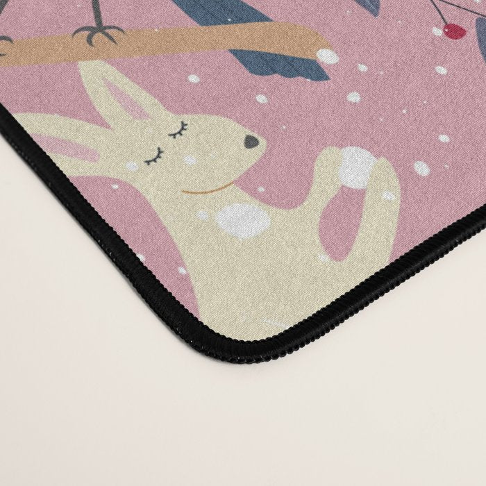 Colorful Scandinavian festive holiday animals Desk Mat Gallery Image 4