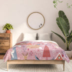 Colorful Scandinavian festive holiday animals Comforter Gallery Image 3