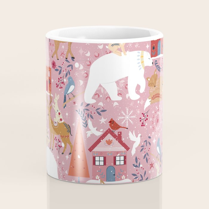 Colorful Scandinavian festive holiday animals Coffee Mug Gallery Image 4