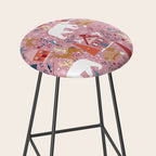 Colorful Scandinavian festive holiday animals Stool Gallery Image 2