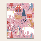 Colorful Scandinavian festive holiday animals Notebook Gallery Image 4