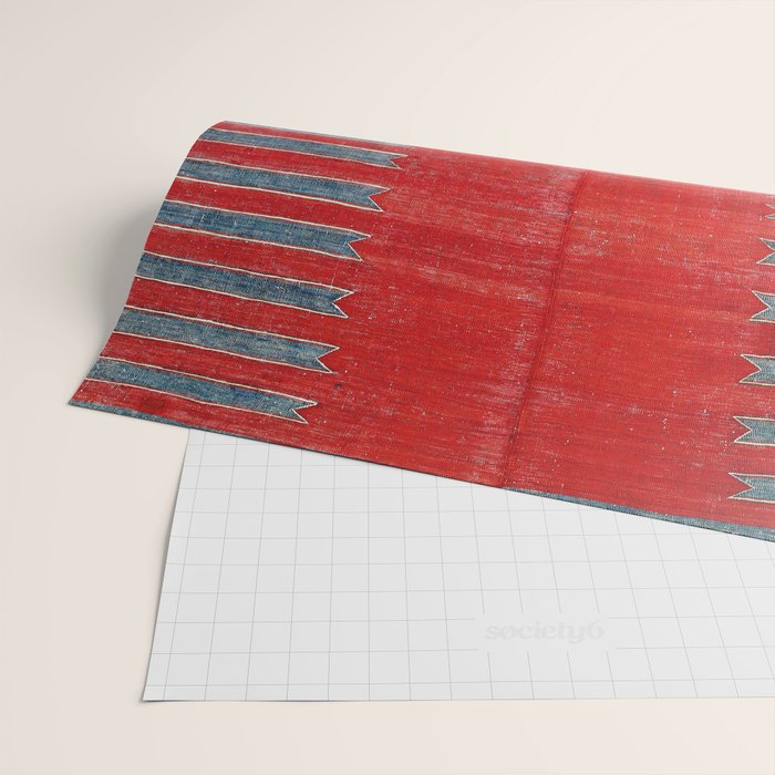 Yürük  Antique Manisa West Anatolian Kilim Print Wrapping Paper Gallery Image 2