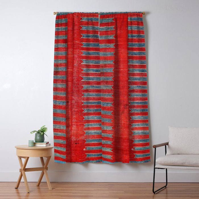 Yürük  Antique Manisa West Anatolian Kilim Print Window Curtain Gallery Image 5