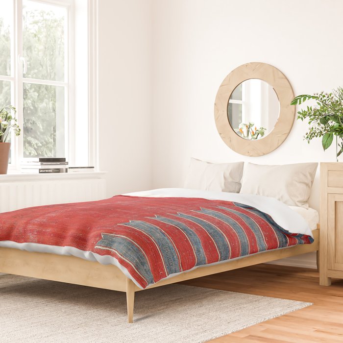 Yürük  Antique Manisa West Anatolian Kilim Print Duvet Cover Gallery Image 2