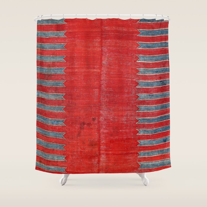 Yürük  Antique Manisa West Anatolian Kilim Print Shower Curtain Gallery Image 1